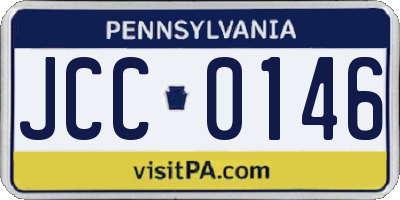 PA license plate JCC0146