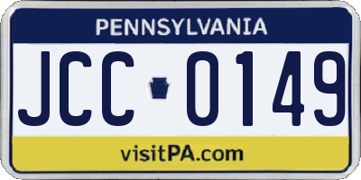 PA license plate JCC0149