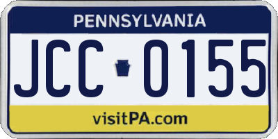 PA license plate JCC0155