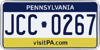 PA license plate JCC0267