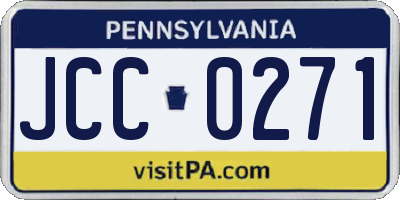 PA license plate JCC0271