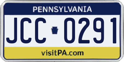 PA license plate JCC0291