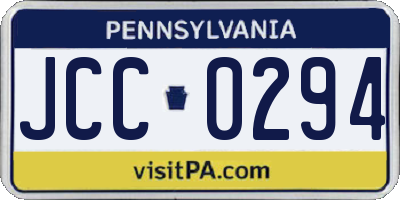 PA license plate JCC0294
