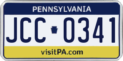 PA license plate JCC0341