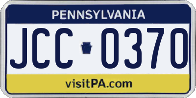 PA license plate JCC0370