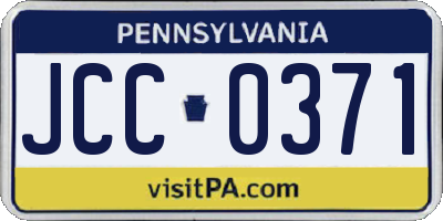 PA license plate JCC0371