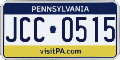 PA license plate JCC0515
