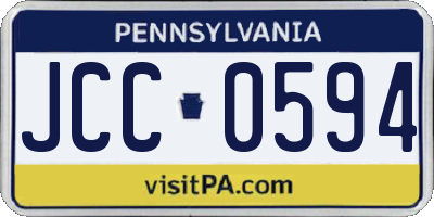 PA license plate JCC0594
