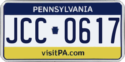 PA license plate JCC0617