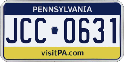 PA license plate JCC0631