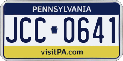 PA license plate JCC0641