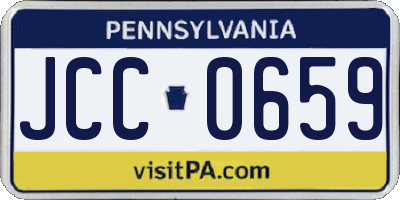 PA license plate JCC0659