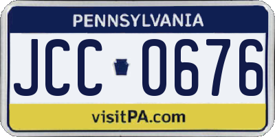 PA license plate JCC0676