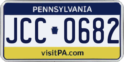 PA license plate JCC0682