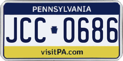PA license plate JCC0686