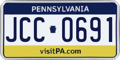 PA license plate JCC0691