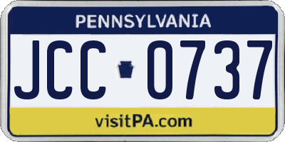 PA license plate JCC0737
