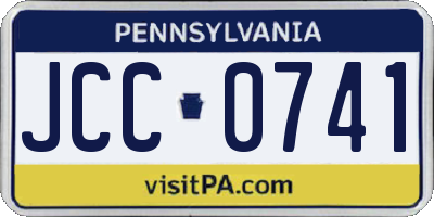 PA license plate JCC0741