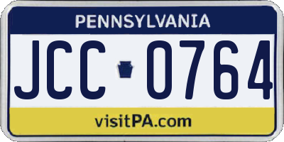 PA license plate JCC0764
