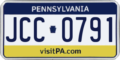 PA license plate JCC0791