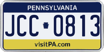 PA license plate JCC0813