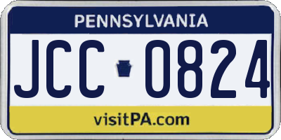 PA license plate JCC0824