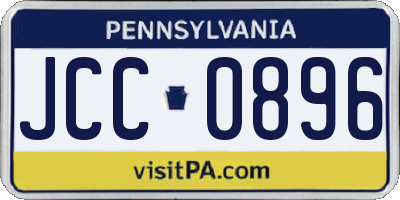 PA license plate JCC0896