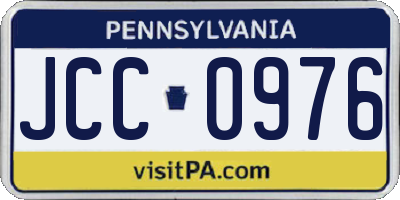 PA license plate JCC0976