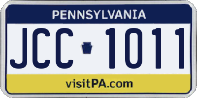 PA license plate JCC1011