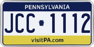 PA license plate JCC1112