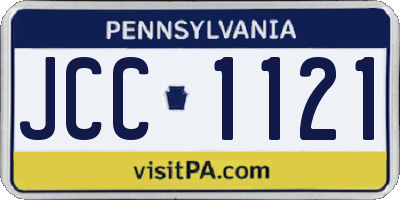 PA license plate JCC1121