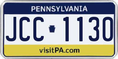 PA license plate JCC1130