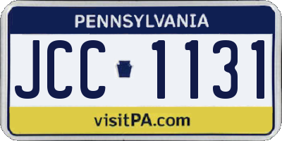 PA license plate JCC1131