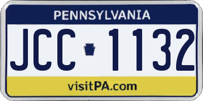 PA license plate JCC1132
