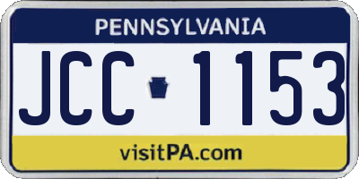 PA license plate JCC1153