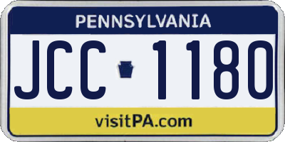 PA license plate JCC1180