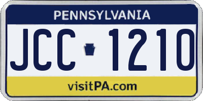 PA license plate JCC1210