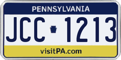 PA license plate JCC1213