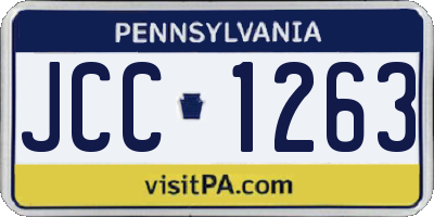 PA license plate JCC1263
