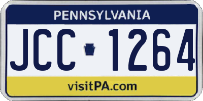 PA license plate JCC1264