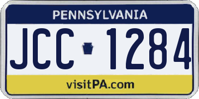PA license plate JCC1284