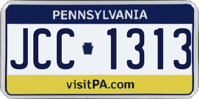 PA license plate JCC1313