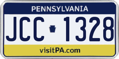 PA license plate JCC1328