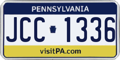 PA license plate JCC1336