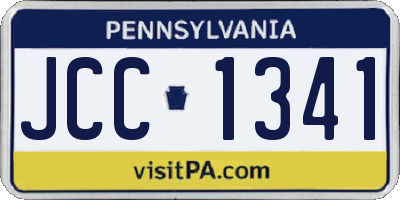 PA license plate JCC1341