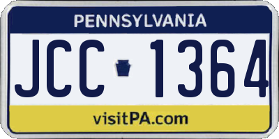PA license plate JCC1364