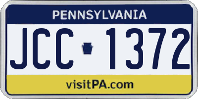 PA license plate JCC1372