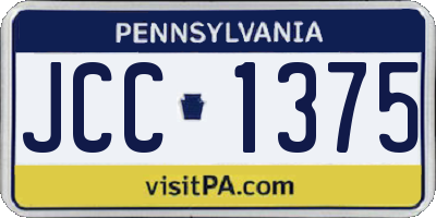 PA license plate JCC1375