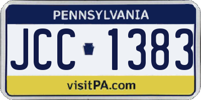 PA license plate JCC1383