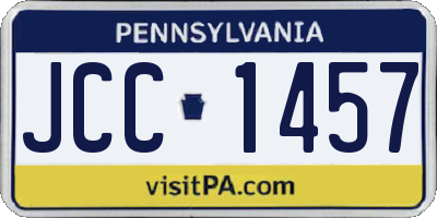 PA license plate JCC1457
